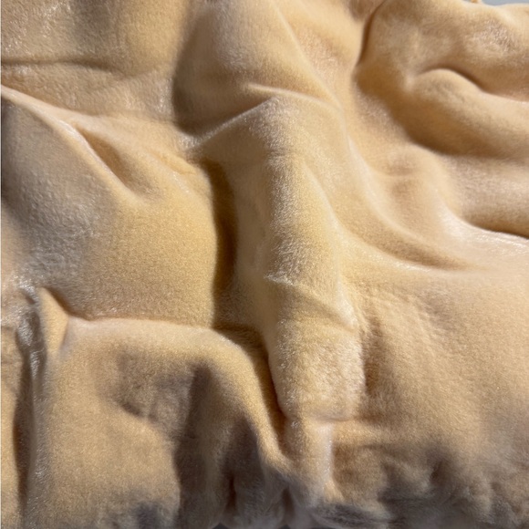JCPenney Plush Cream Velvet Throw - Picture 1 of 3